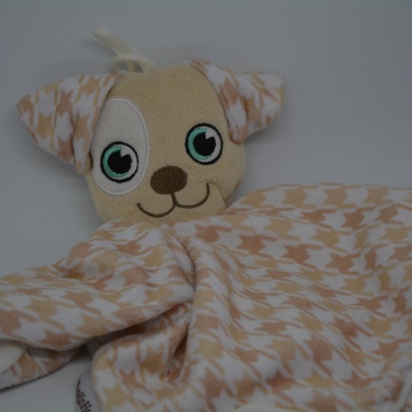 Booginhead Puppy Dog Plush Lovey Pacipal Baby Security Blanket Teether Tan White - Picture 7 of 8